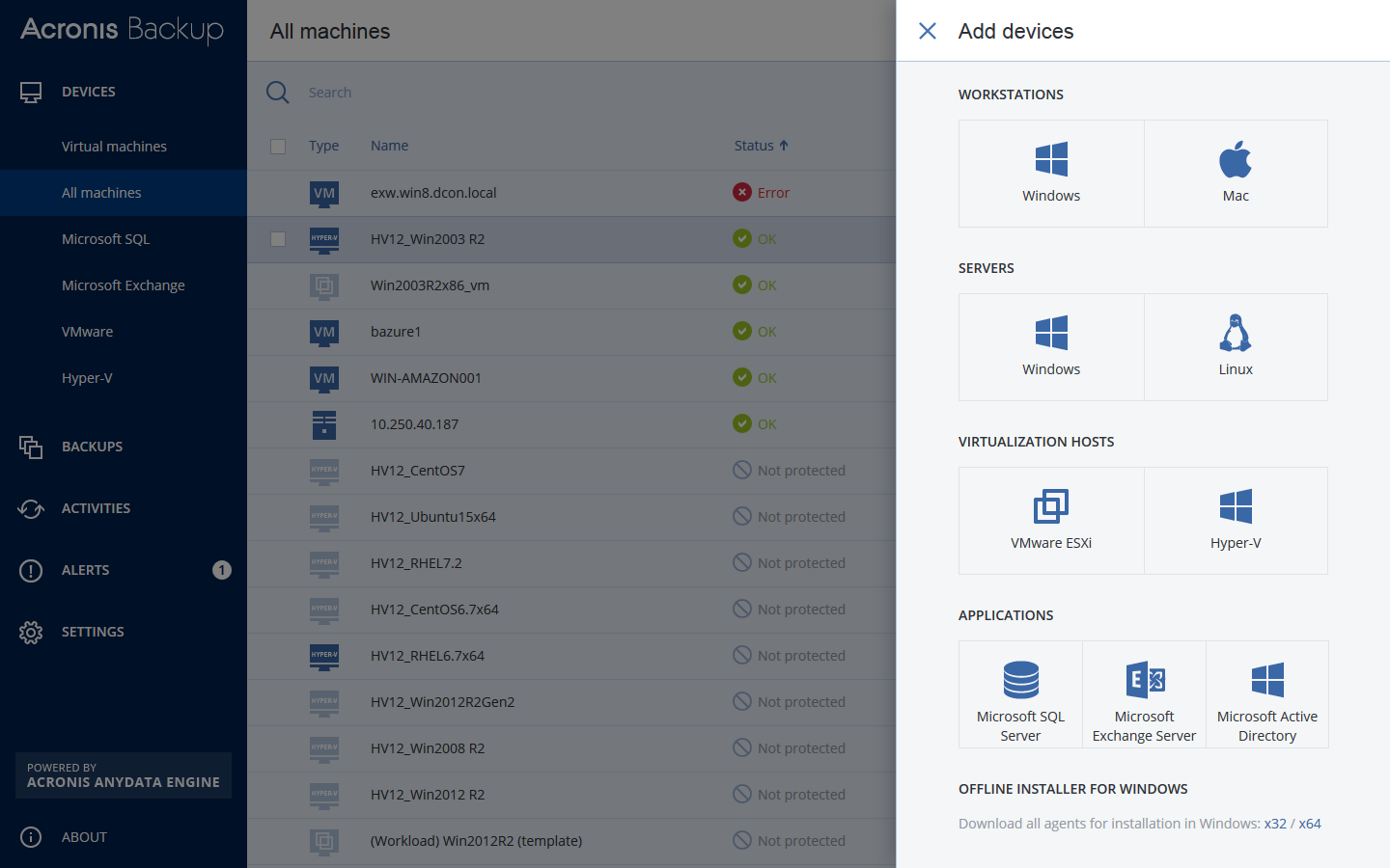 Protect your VMs with Acronis Backup 12 - the world